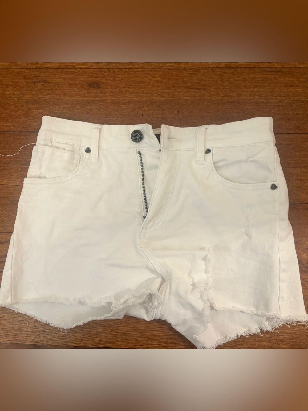 Kut from the Kloth White Denim Shorts